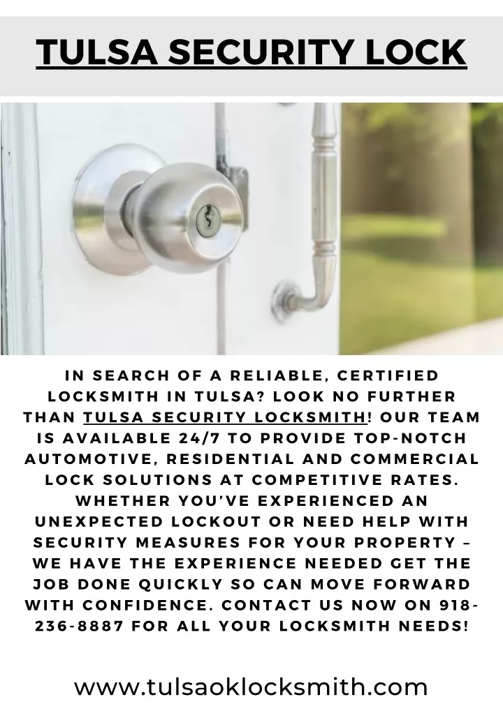 tulsa security lock