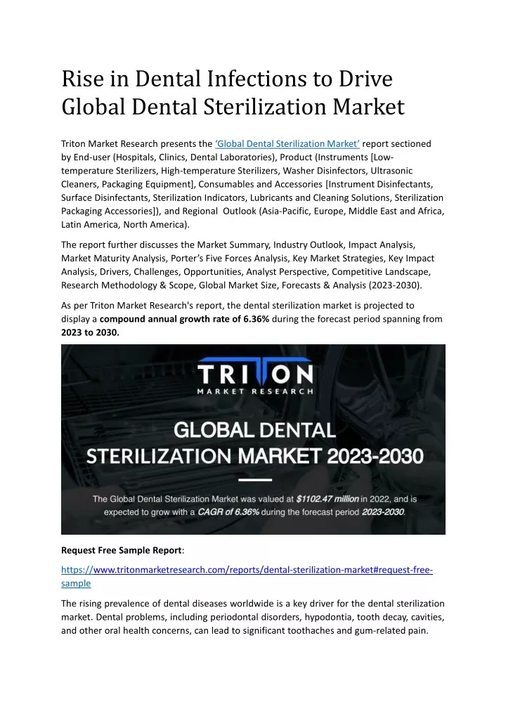 rise in dental infections to drive global dental