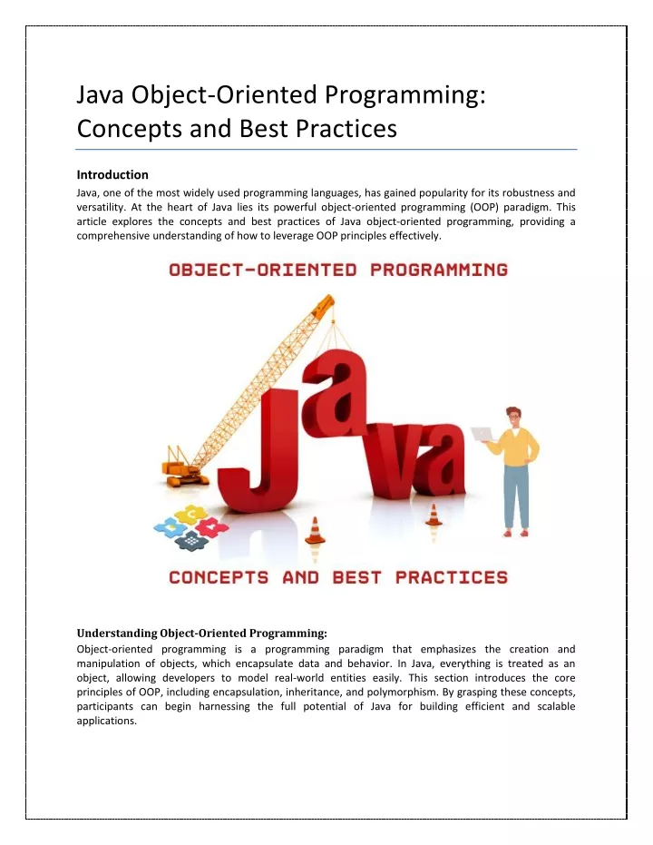 java object oriented programming concepts