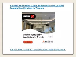Elevate Your Home Audio Experience with Custom Installation Services