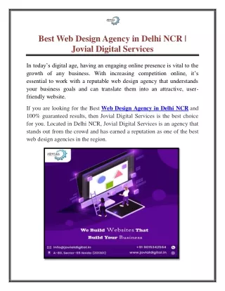 Best Web Design Agency in Delhi NCR