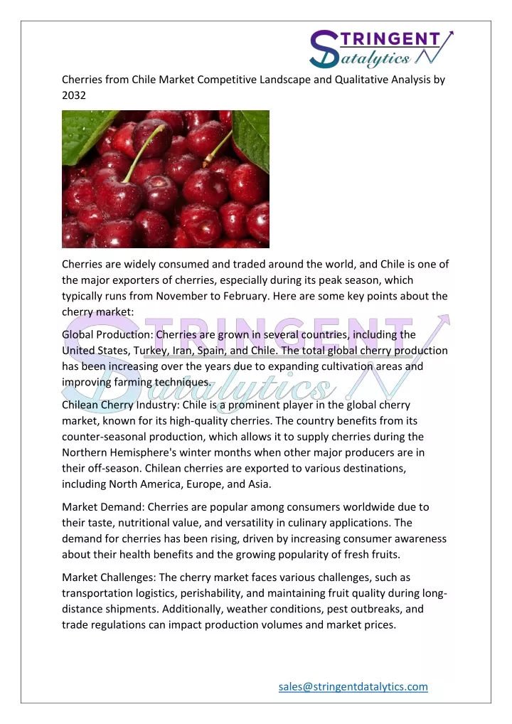 cherries from chile market competitive landscape