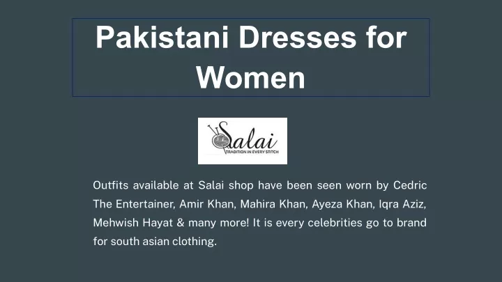 pakistani dresses for women