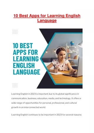 10 best apps for learning english language