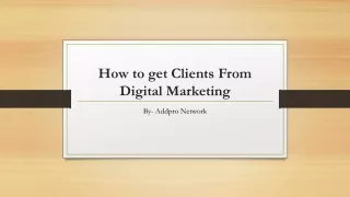 How to get Clients From Digital Marketing