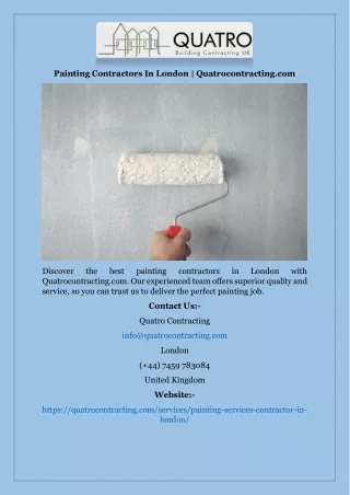 Painting Contractors In London | Quatrocontracting.com