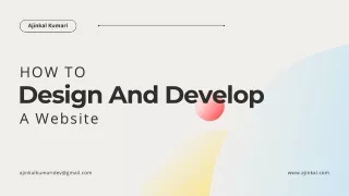 How to Design And Develop a Website