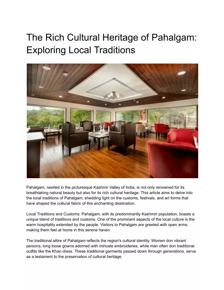 the rich cultural heritage of pahalgam exploring