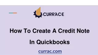How To Create A Credit Note In Quickbooks