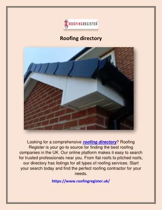 Roofing directory