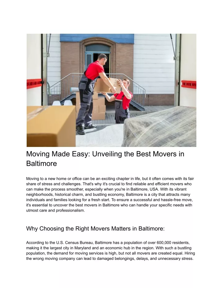 moving made easy unveiling the best movers