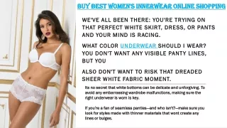 Buy Best Women's Innerwear Online Shopping