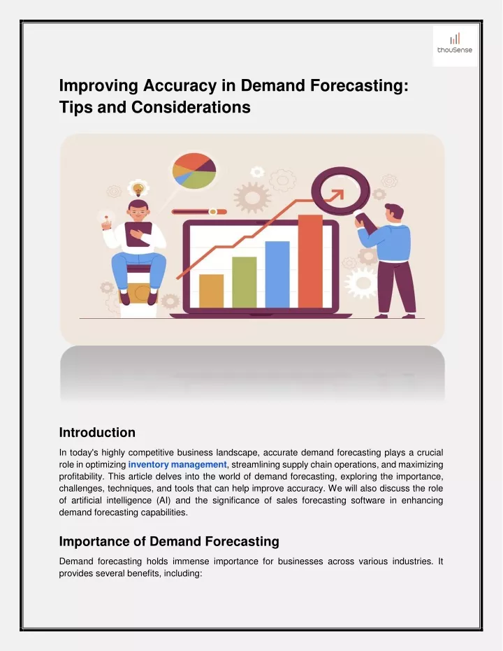 improving accuracy in demand forecasting tips