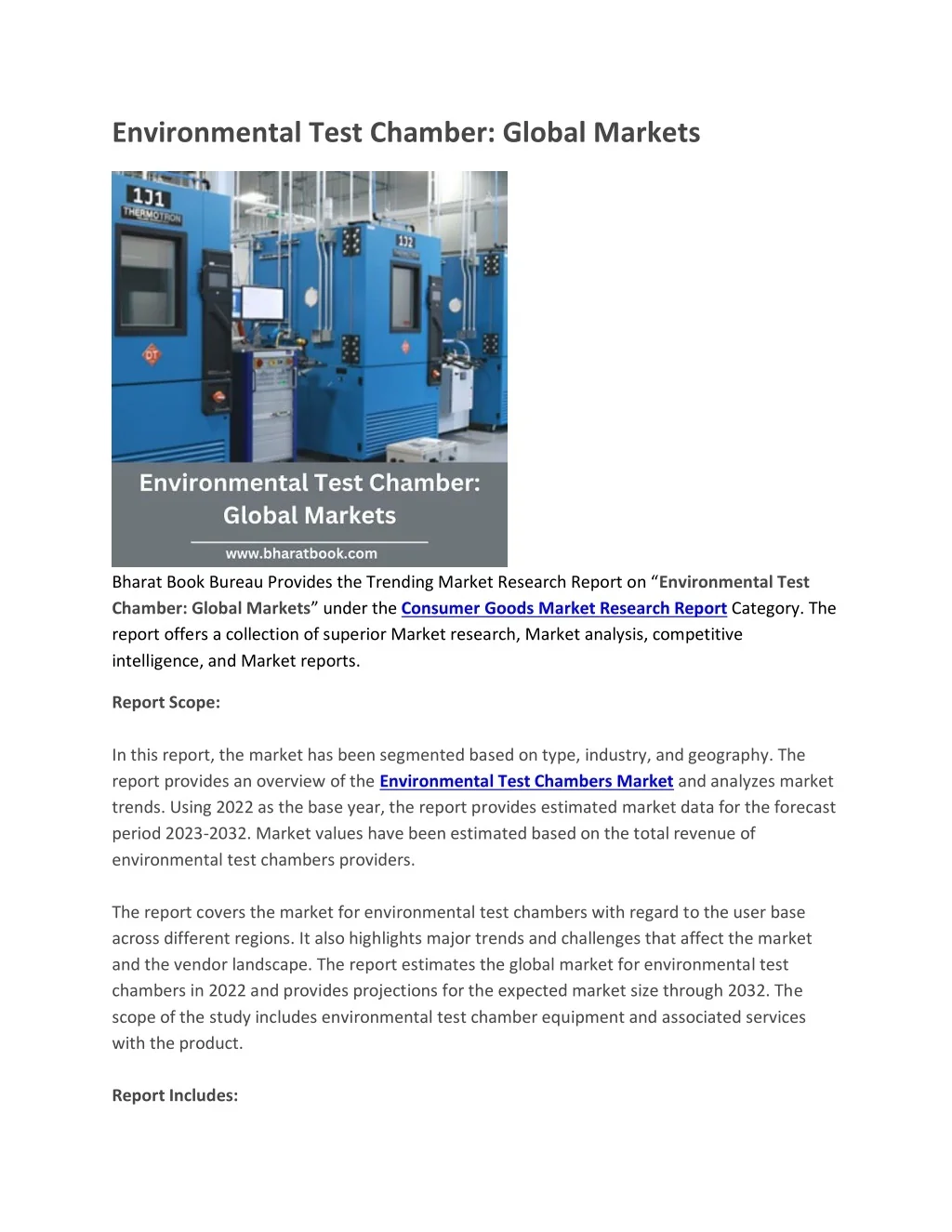 Environmental Testing Presentation PPT - Environmental Test Chamber, Global Markets PowerPoint ...