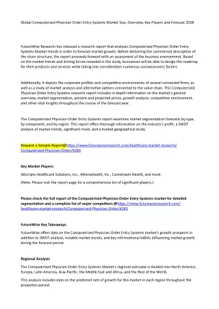 global computerized physician order entry systems