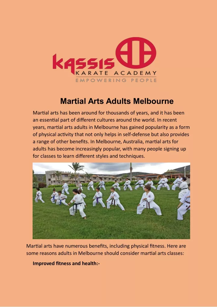 martial arts adults melbourne