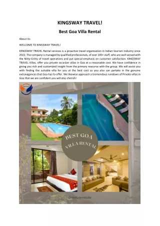 Best Goa Villa Rental