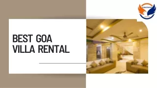 Best Goa Villa Rental