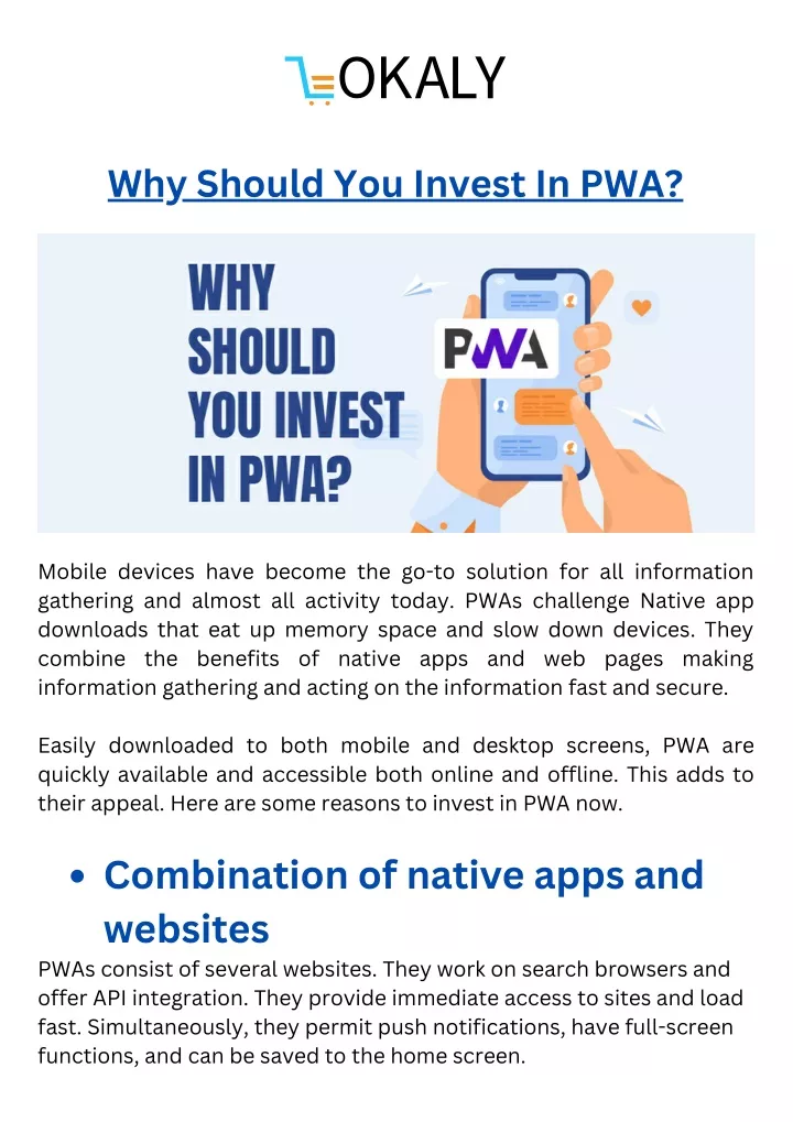 why should you invest in pwa