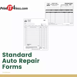 Professional Standard Auto Repair Forms | Printit4less