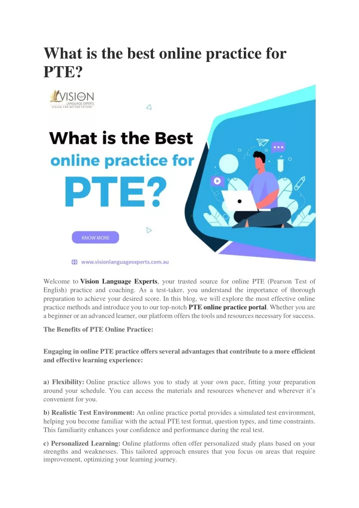 what is the best online practice for pte