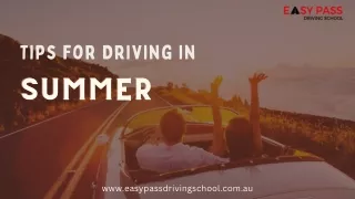 Useful Tips For Driving in Summer