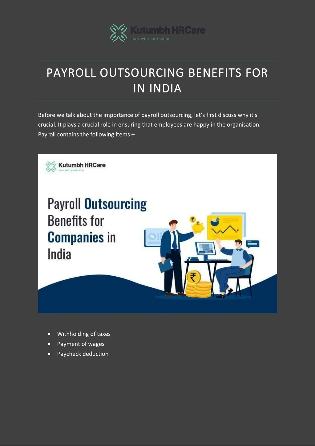 PPT - Payroll Outsourcing Benefits for Companies in India PowerPoint ...