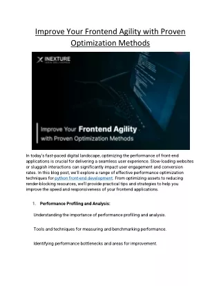 improve your frontend agility with proven