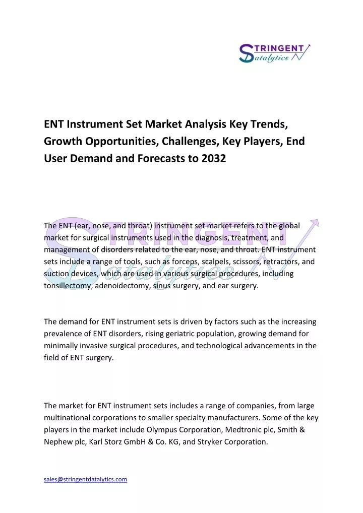 ent instrument set market analysis key trends