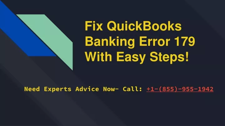 fix quickbooks banking error 179 with easy steps