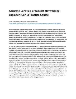 accurate certified broadcast networking engineer