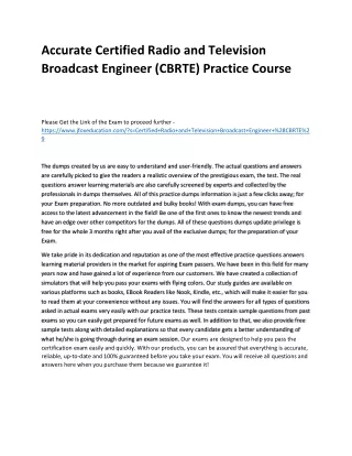 accurate certified radio and television broadcast