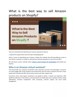 what is the best way to sell amazon products