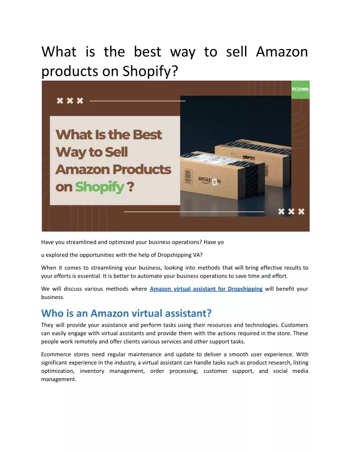 what is the best way to sell amazon products