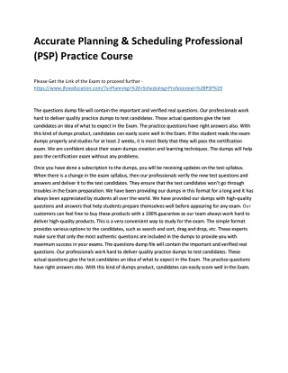 accurate planning scheduling professional