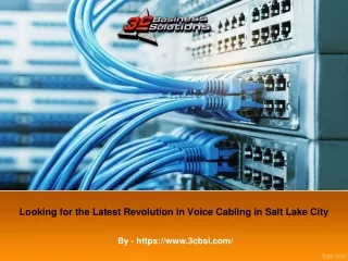 Looking for the Latest Revolution in Voice Cabling in Salt Lake City