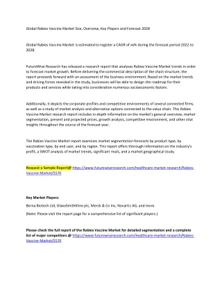 global rabies vaccine market size overview
