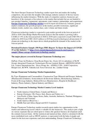 the finest europe cleanroom technology market