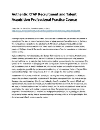 authentic rtap recruitment and talent acquisition