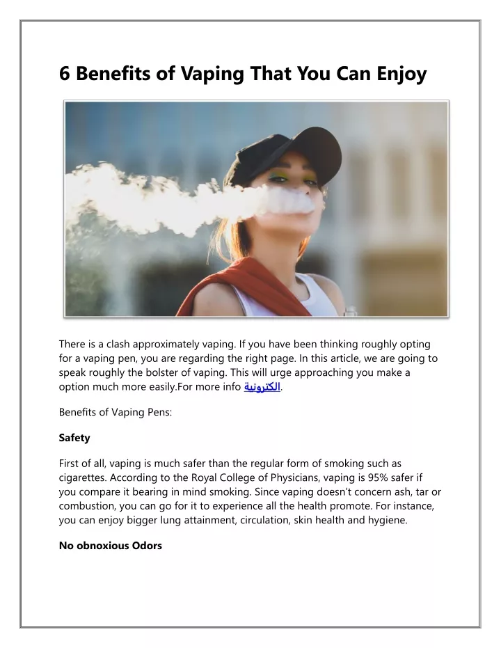 6 benefits of vaping that you can enjoy