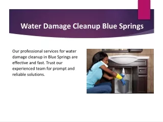 water damage cleanup blue springs