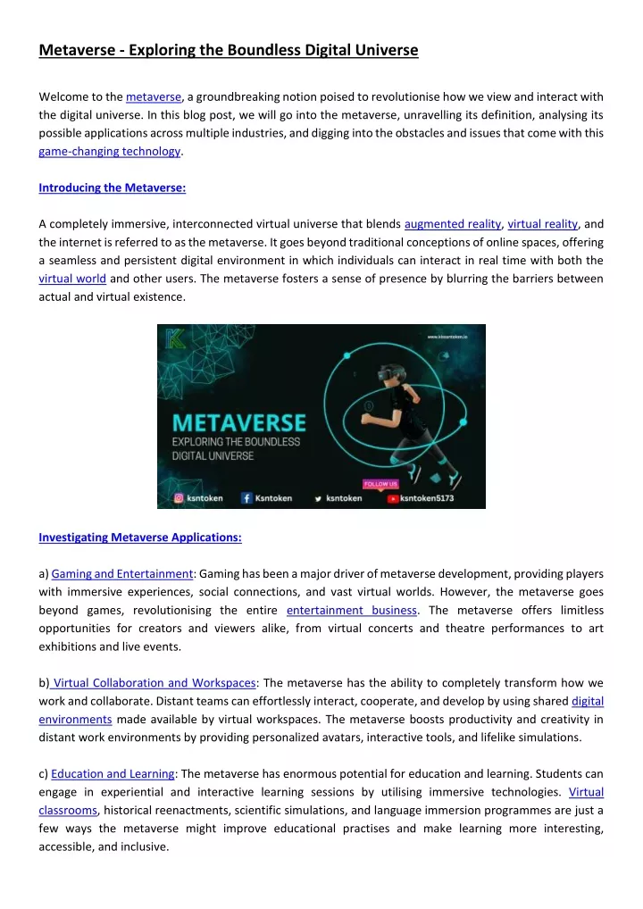 metaverse exploring the boundless digital universe