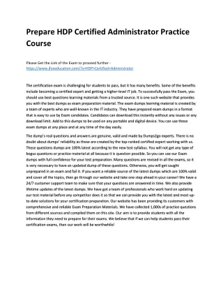 prepare hdp certified administrator practice