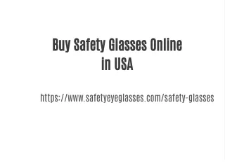 Buy Safety Glasses Online in USA