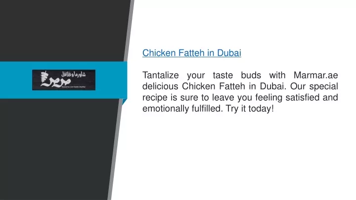 chicken fatteh in dubai tantalize your taste buds