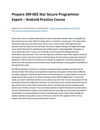 prepare s09 002 star secure programmer expert