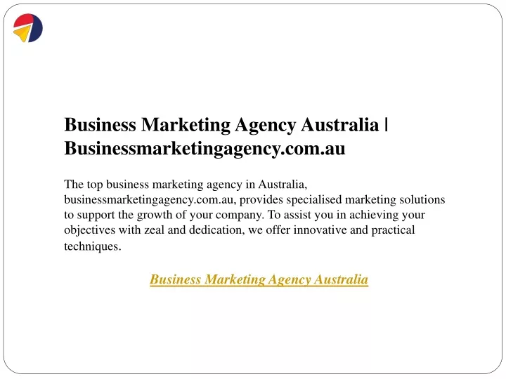 business marketing agency australia