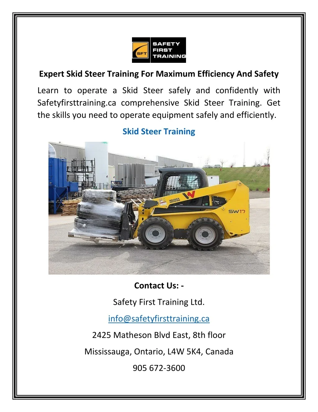 PPT - Expert Skid Steer Training For Maximum Efficiency And Safety ...