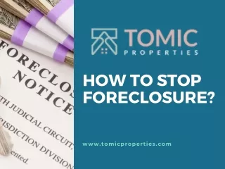 How To Stop Foreclosure?