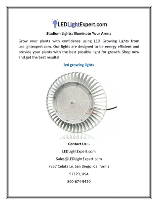 stadium lights illuminate your arena